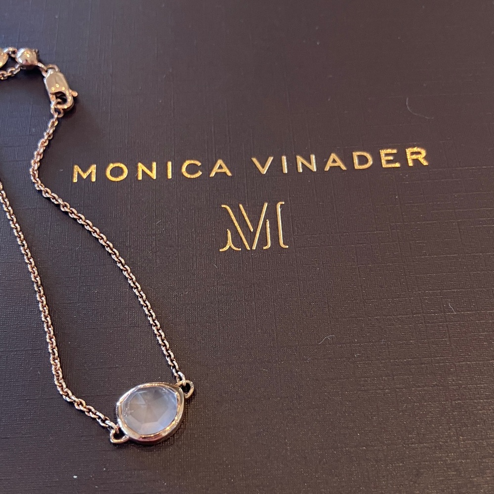 Monica Vinader Rose Gold bracelet with Gemstone